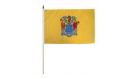New Jersey 12x18in Stick Flag