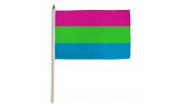 Polysexual Stick Flag 12in by 18in on 24in Wooden Dowel