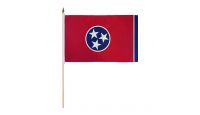 Tennessee Stick Flag 12in by 18in on 24in Wooden Dowel
