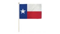 Texas Stick Flag 12in by 18in on 24in Wooden Dowel
