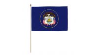 Utah Stick Flag 12in by 18in on 24in Wooden Dowel