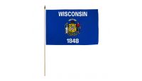 Wisconsin 12x18in Stick Flag