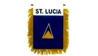 St. Lucia Rearview Mirror Mini Banner 4in by 6in