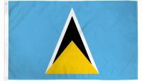St. Lucia Printed Polyester Flag 3ft by 5ft