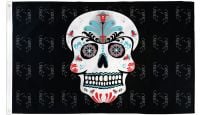 Sugar Skull Printed Polyester Flag 3ft by 5ft