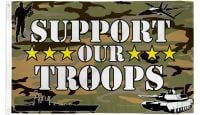 Support our Troops Camo  Printed Polyester Flag 3ft by 5ft