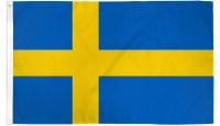Sweden  Printed Polyester Flag 3ft by 5ft