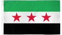 Syrian Republic  Printed Polyester Flag 3ft by 5ft