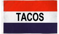 Tacos  Printed Polyester Flag 3ft by 5ft