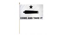 Come and Take It Gonzales Stick Flag 12in by 18in on 24in Wooden Dowel