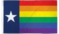 Texas Rainbow Printed Polyester Flag 3ft by 5ft
