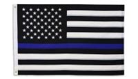 Embroidered Polyester Thin Blue Line Flag 4ft by 6ft.
