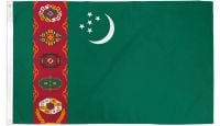 Turkmenistan Printed Polyester Flag 2ft by 3ft