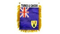 Turks & Caicos Rearview Mirror Mini Banner 4in by 6in