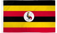 Uganda Printed Polyester Flag 2ft by 3ft