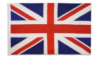 Embroidered Polyester United Kingdom Flag 3ft by 5ft .