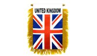 United Kingdom Rearview Mirror Mini Banner 4in by 6in