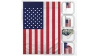 H&G Studios USA  Printed Polyester Flag 12in by 18in with close ups of material and on pole