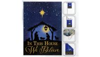 H&G Studios We Believe Manger  Printed Polyester Flag 12in by 18in On Garden Wall Mounted Pole