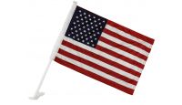 USA Double Sided Car Window Flag with 17in Plastic Mount