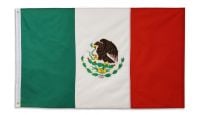 Embroidered Polyester Mexico Flag 3ft  by 5ft .