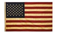 Embroidered Polyester Vintage USA Flag 3ft by 5ft.