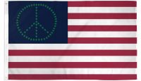 Peace USA Leaf Printed Polyester Flag 3ft by 5ft