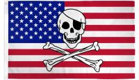 USA Pirate Printed Polyester Flag 3ft by 5ft