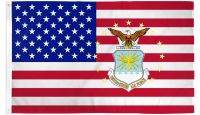 USA w/ Air Force Logo Flag 3x5ft Poly