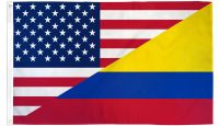 USA & Colombia Combination Printed Polyester Flag 3ft by 5ft