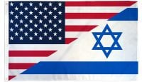 USA & Israel Combination Printed Polyester Flag 3ft by 5ft