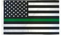 Thin Green Line USA Printed Polyester Flag 3ft by 5ft