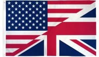 USA/UK Combination Printed Polyester Flag 3ft by 5ft