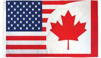 USA/Canada Combination  Printed Polyester Flag 3ft by 5ft