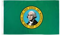 Washington Printed Polyester Flag 3ft by 5ft