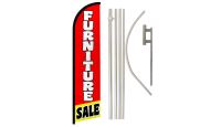 Furniture Sale Superknit Polyester Swooper Flag Size 11.5ft by 2.5ft & 6 Piece Pole & Ground Spike Kit