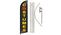 Halloween Costumes Superknit Polyester Swooper Flag Size 11.5ft by 2.5ft & 6 Piece Pole & Ground Spike Kit