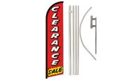 Clearance Sale Superknit Polyester Swooper Flag Size 11.5ft by 2.5ft & 6 Piece Pole & Ground Spike Kit