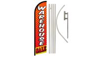 Warehouse Sale Superknit Polyester Swooper Flag Size 11.5ft by 2.5ft & 6 Piece Pole & Ground Spike Kit