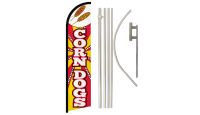 Corn Dogs Windless Banner Flag & Pole Kit