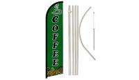 Coffee Windless Banner Flag & Pole Kit