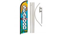 Seafood Windless Banner Flag & Pole Kit
