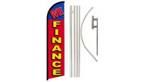 We Finance Windless Banner Flag & Pole Kit