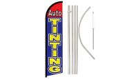 Auto Tinting (Red & Blue) Windless Banner Flag & Pole Kit