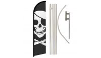 Pirate Windless Banner Flag & Pole Kit