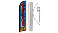 Radiator Specialists Windless Banner Flag & Pole Kit