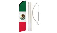 Mexico Windless Banner Flag & Pole Kit