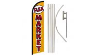 Flea Market Windless Banner Flag & Pole Kit
