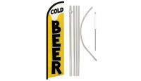 Cold Beer Windless Banner Flag & Pole Kit