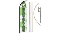 Recycling Windless Banner Flag & Pole Kit